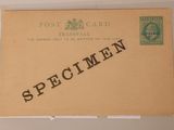 une vieille carte postale sur laquelle figure un timbre portant la mention « spec men »