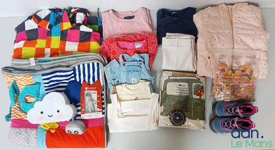 de nombreux objets rangés dans une valise posée sur la table