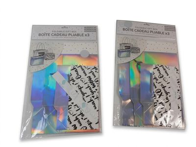 two bags of colored pencils with writing on them
