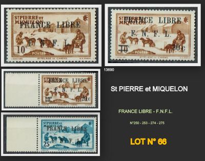 quatre timbres représentant différents types d'affranchissements sur fond noir