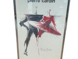 painting of a man holding a surfboard in front of a white background