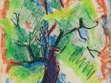 une image représentant un dessin d'un arbre avec des feuilles