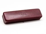 leather glasses case with initials on the side of it