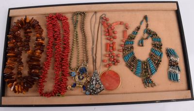 an image of a display case with a variety of necklaces and bracelets