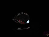 a crystal ball sitting on a table in the dark