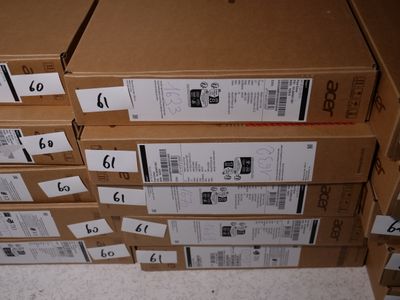 several boxes stacked on top of each other on the floor