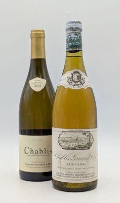 deux bouteilles de vin posées l'une à côté de l'autre sur une surface blanche