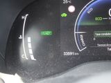 a close up of a car ' s dashboard with a speedometer