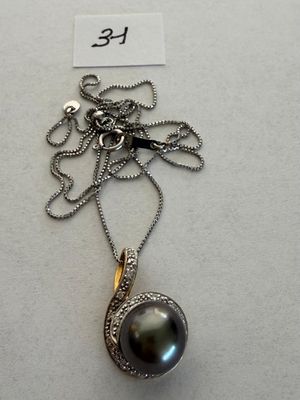 Collier En Plaqué Or Avec Pendentif - Longueur 41-45 Cm - Occasion - Bijou Élégant