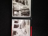 two old black and white photos of a woman and a child