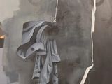 une peinture représentant un homme et une femme debout l'un à côté de l'autre