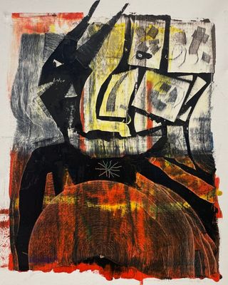 une image représentant un tableau où l'on voit un homme assis sur un canapé