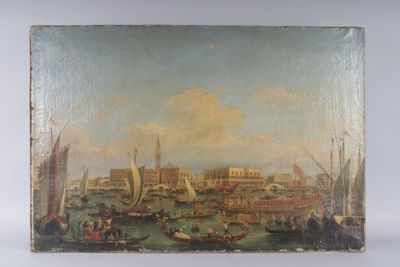 Ecole italienne fin XVIIIème ou début XIXème s. : vue du Gra… - Photo 1