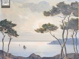 une image d'un tableau représentant un voilier dans l'eau