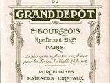 an old advertisement for a restaurant in paris with a picture of the menu