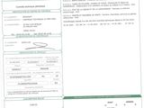 an image of a green and white document with a barcode on it