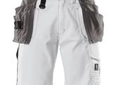a close up of a pair of white shorts with pockets