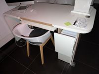 Bureau en mélaminé laqué blanc (photo 4)