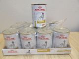 six boîtes de nourriture pour chien Royal Canin empilées les unes sur les autres