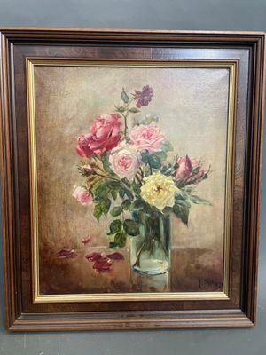 Henry SEPHLIGESU (XIX- XXème) Bouquet de roses - Photo 1