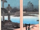 un tableau représentant un vase posé sur un rebord de fenêtre