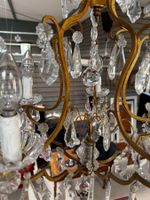 un lustre à pampilles à 5 bras de lumière en laiton et crist… (photo 3)