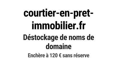 Nom de domaine courtier-en-pret-immobilier.