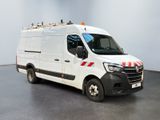 a white van with a red and white stripe on the side