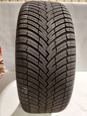 a close up of a tire on a white surface