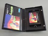 a nintendo game in a black case on a table