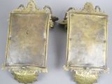 pair of antique brass wall sconces