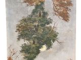 an image of a painting of a tree in the middle of a field