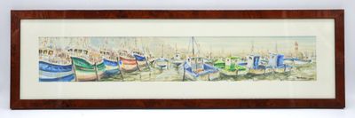 Bruno TREMOHARS (né en 1955), Sans titre (Port breton), aqua…