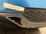 a sticker on the front bumper of a blue car