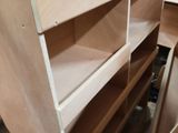 a close up of the bottom of a kitchen cabinet