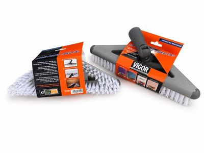 a pair of cleaning brushes and a box of cleaning cloth