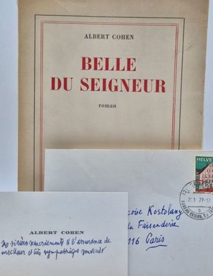 deux enveloppes et une lettre d'Albert Coes adressée au président français