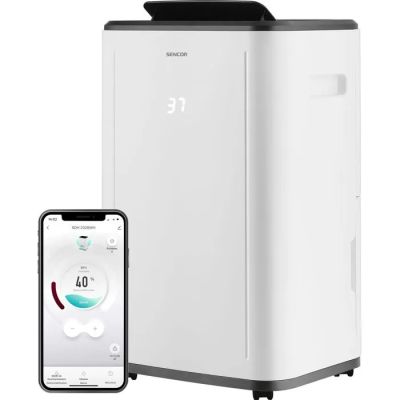un climatiseur blanc posé à côté d'un téléphone portable