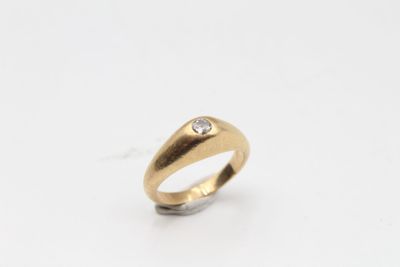 Bague dôme de petit doigt ornée d'un brillant 2. - Photo 1