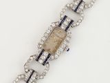 an art deco diamond and sapphire bracelet