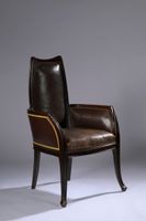 Louis MAJORELLE (1859-1926). Mobilier de bureau en acajou ou… (photo 5)