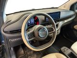 the interior of a car with a steering wheel, dashboard, and dashboard controls