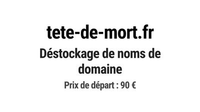 Nom de domaine tete-de-mort.fr.