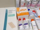 many different types of toothpaste on the counter