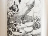 a black and white drawing of a hand holding a banana