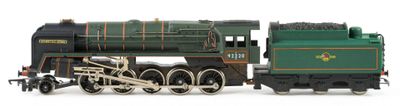 a toy train that is sitting on a white surface