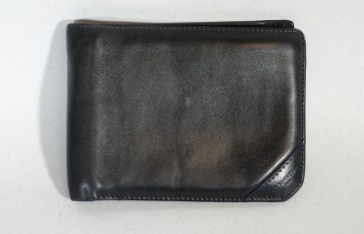 LE TANNEUR Portefeuille en cuir noir