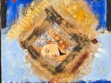 une image représentant un tableau d'une femme dans un cadre carré