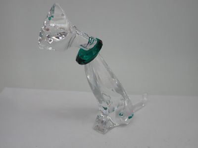 SWAROVSKI, Chat en cristal, H. / 12cm ( tête recollée ) - Photo 1
