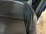 a close up of a seat in a car